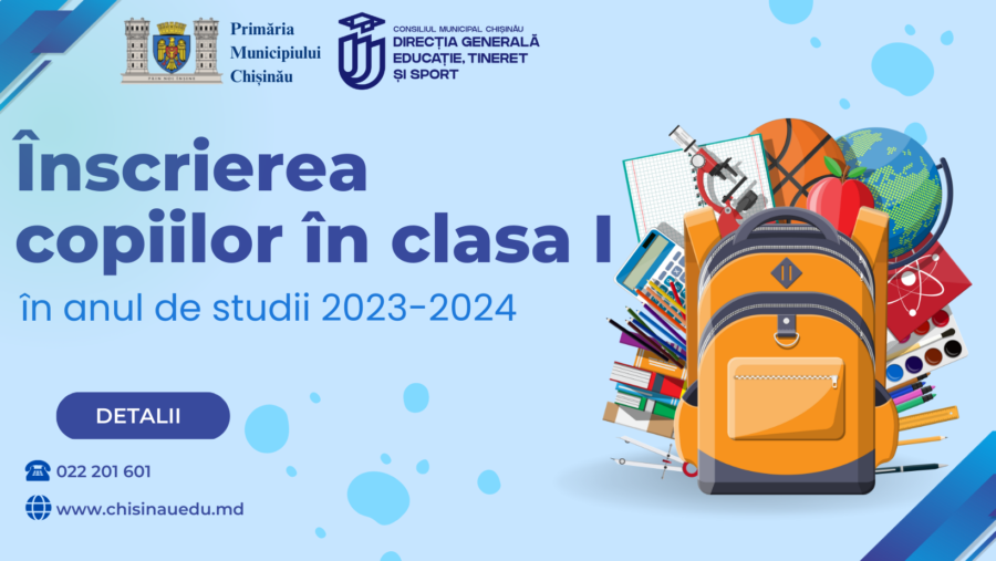 Înscrierea în clasa I-i, în noul an de studii 2023-2024