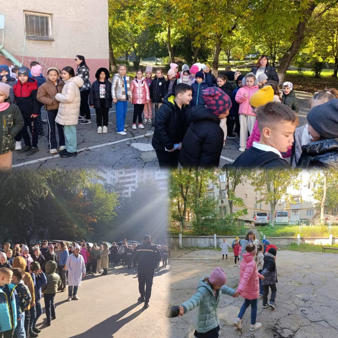 Simulare în caz de incendiu împreună cu Dl. Gorbenco Constantin de la Detașamentul Salvatori și Pompieri Botanica- 22 octombrie 2024